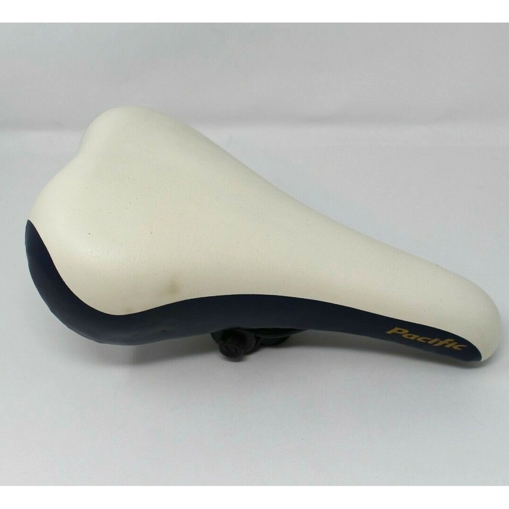 Pacific Bicycles Mountain Sports 10.5" Bicycle Seat Saddle VA23174 White Blue - Picture 3 of 12